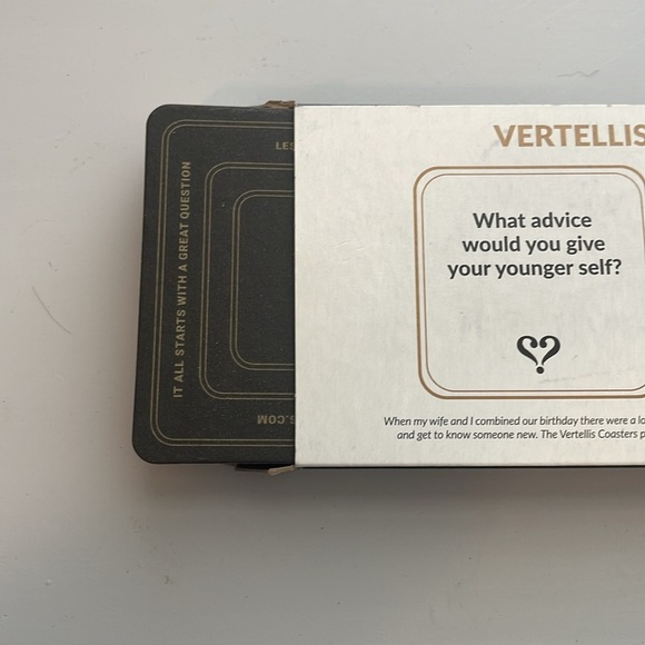 Vertellis Coasters Conversation Starter Ice Breaker Set Of 20 Cards/Coasters - Picture 3 of 4